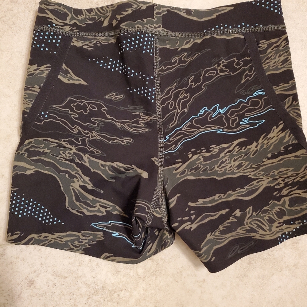 Reebok CrossFit digital camo Black and Blue Athletic Shorts
